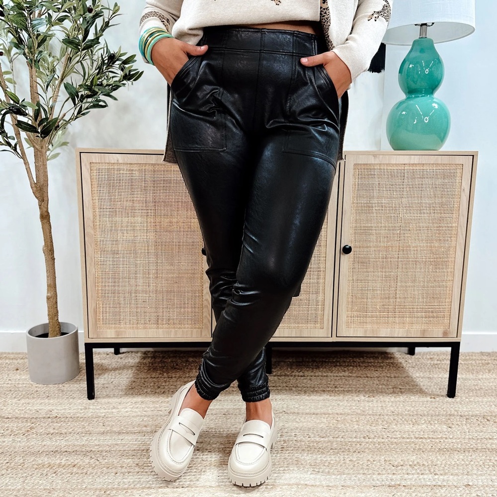 Spanx Faux Leather Joggers 1x